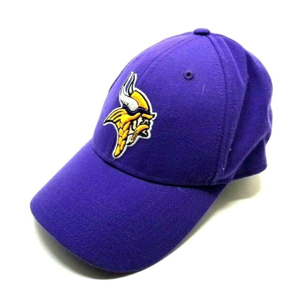 Reebok NFL Minnesota Vikings Football Purple Yellow Ball Cap Hat (T11) - Picture 2 of 6